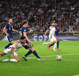 Germany's Kevin Schade in action with Netherlands' Mats Wieffer - Photo Credit : REUTERS