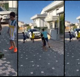 Gift Orban Spotted Playing Street Football With Kids in Turkey - Photo Credit : Gift Orban, Instagram