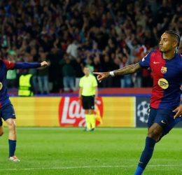 Great finish from Raphinha to give Barcelona a 3-1 lead - Photo Credit : REUTERS