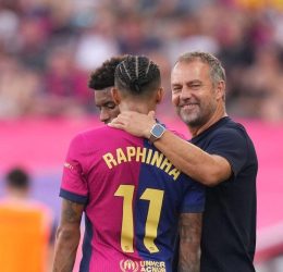 Hansi Flick confirms Raphinha will stay- Photo credit; X media