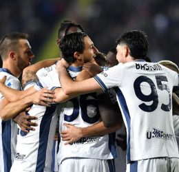 Inter Milan's Davide Frattesi celebrates scoring their first goal with teammates - Photo Credit : REUTERS