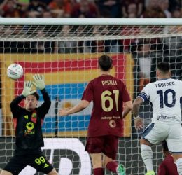 Inter Milan's Lautaro Martinez scores their first goal - Photo Credit : REUTERS