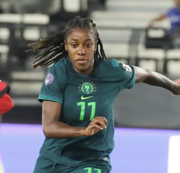 Jennifer Echegini representing the Super falcons of Nigeria - Photo Credit : Softfootball Media