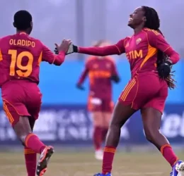 Rinsola Babajide and Shukurat Oladipo crowned serie A women champions- Photo credit: Africa Soccer
