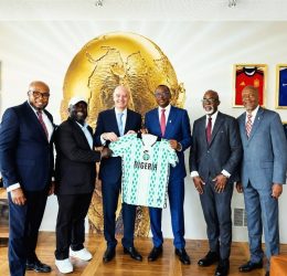 Nigerian delegation, a meeting was held at FIFA House in Zurich, Switzerland, involving FIFA, CAF, CAF advisors, the NSC, and the NFF administration - Photo Credit : NFF
