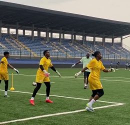 Nnadozie, Erhabor and Uzoma Sharpen Up Ahead of Comoros second leg clash in Olympics 2028 Qualifiers - Photo Credit : Softfootball Media