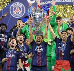 Paris Saint-Germain lift the Champions League trophy… again! - Photo Credit : Paris Saint Germain, X