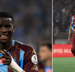 Paul Onuachu and Chibuike Nwaiwu during Trabzonspor’s 5–0 home victory over Gençlerbirliği - Photo Credit : Trabzonspor, X