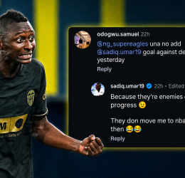 Sadiq Umar Calls Out Super Eagles Instagram Page After Weekend Review Omission - Photo Credit : Softfootball Media