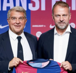 Joan Laporta & Hansi Flick - Photo Credit : Beyond the Match, Facebook