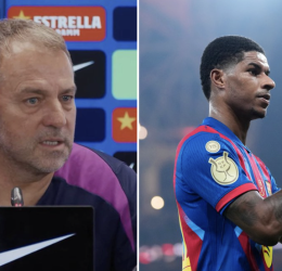 Hansi Flick & Marcus Rashford - Photo Credit : Fabrizo Romano, X