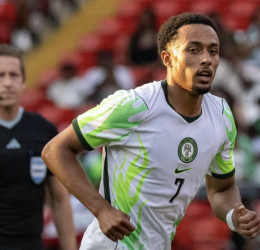 Femi Azeez Representing Nigeria during Super Eagles 2–0 win over Zimbabwe in Unity Cup Semi‑Final - Photo Credit : Super Eagles, X