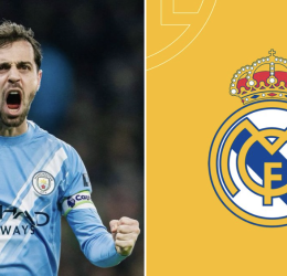 BERNARDO SILVA & REAL MADRID LOGO - Photo Credit : Fabrizio Romano, X