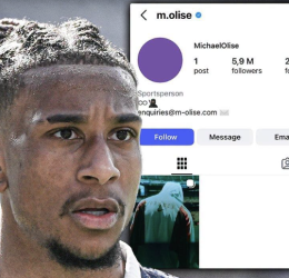 Michael Olise has deleted all the posts from his Instagram account, leaving a simple Bio - Photo Credit : Softfootball Media