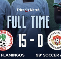 Flamingos Run Riot: Nigeria U‑17 Thrash Future Stars ’99 15–0 in Ikenne - Photo Credit : Softfootball Media