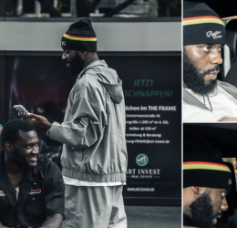 Super Eagles striker Victor Boniface linked up with Nigerian music star Odumodublvck in Dusseldorf, Germany - Photo Credit : Softfootball Media
