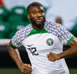 Terem Moffi representing Nigeria - Photo Credit : Softfootball Media
