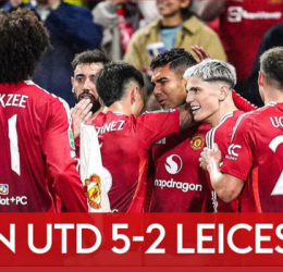 Manchester United Cruise to 5-2 EFL Cup Victory Against Leicester City - Photo Credit : Softfootball Media