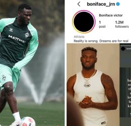 Victor Boniface Sparks Concern After Wiping Instagram and Posting Emotional Message - Photo Credit : Victor Boniface, Instagram