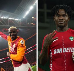 Victor Osimhen and Gift Orban - Photo Credit : Galatasarry, & Amedspor, X
