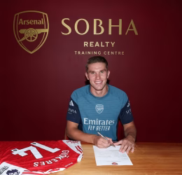 Viktor Gyokeres unveiled as Arsenal new player. (Photo Credit: Arsenal's Media)