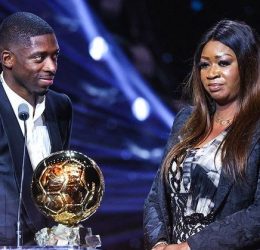 Ousmane Dembele and his Mum (Credit: Ballon d’Or via X)