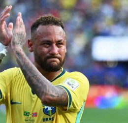 Neymar in tears and he retires from international football (Photo credit: ESPN)