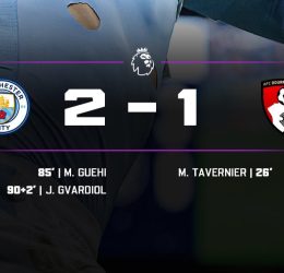 Manchester City beat Bournemouth- Photo credit: Softfootball media