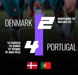 Denmark 2-4 Portugal- photo credit: Whatsapp media