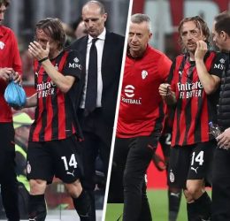 Luka Modrić has suffered a double fracture of his cheekbone against Juventus (photo credit: Fabrizio Romano via x)