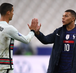 Kylian Mbappe and Cristiano Ronaldo (Photo Credit: France football X handle)
