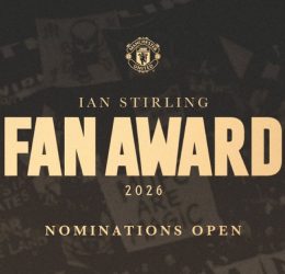 Ian Stirling fan award 2026 (Photo credit: Manchester United media)