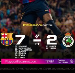 Barcelona Thrash Racing Santander 7-2 as Raphinha Hits Stunning Hat-Trick. (photo credit: facebook media)
