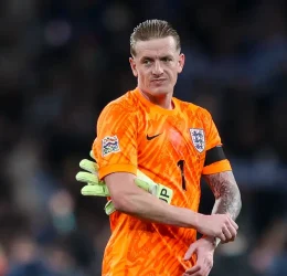 Pickford Focuses on England Response Instead of Carsley’s Future. (photo credit: reuter media)